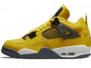 Ressentez l'énergie avec la Jordan 4 Lightning. Une icône du basket revisité pour capturer l'éclat de la victoire avec style.